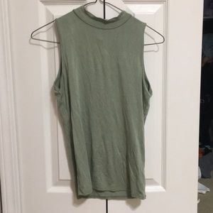 Mock Neck Green Top